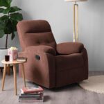 Single Seater Fabric Recliner Sofa (Turkish Brown)